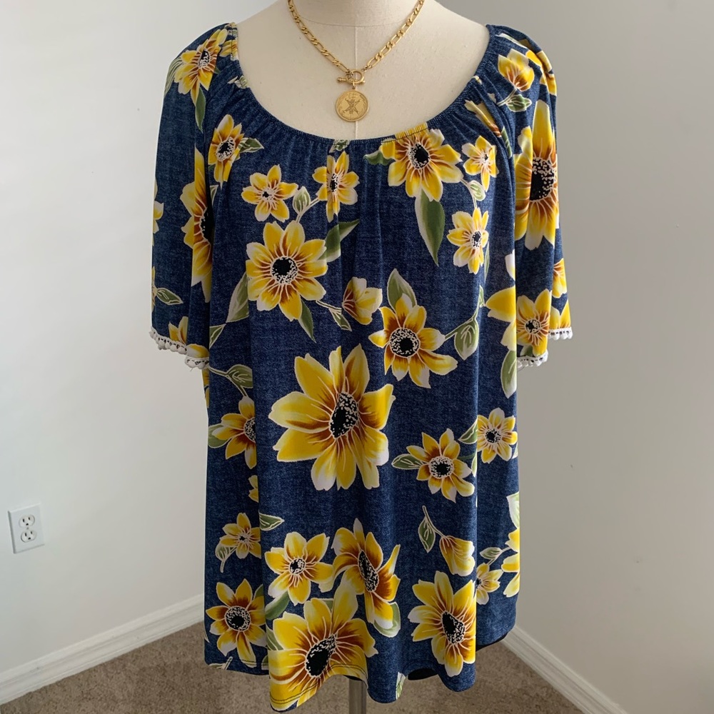Loose floral blouse